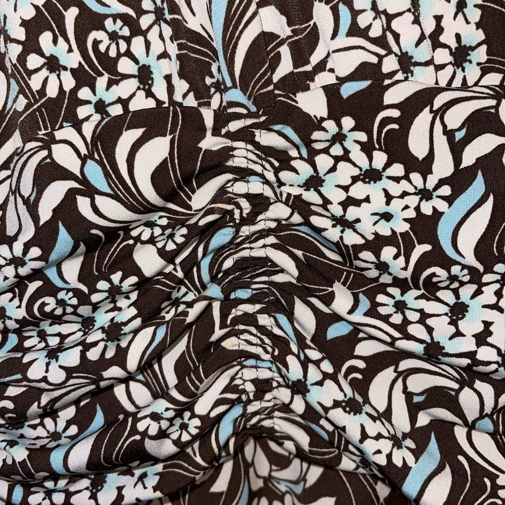 Cato Brown and White Floral Midi Dress - Picture 5 of 5